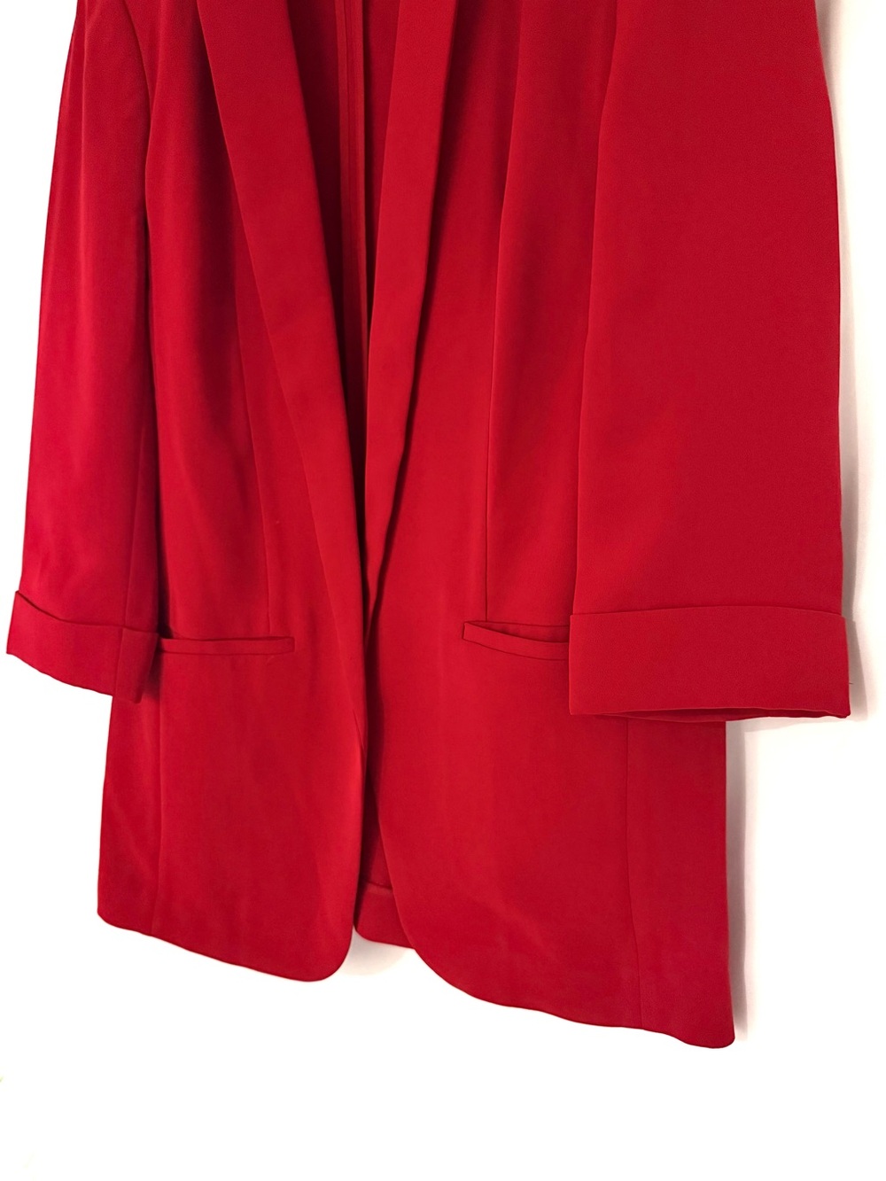 Express Red Open-Front Blazer - Picture 5 of 8